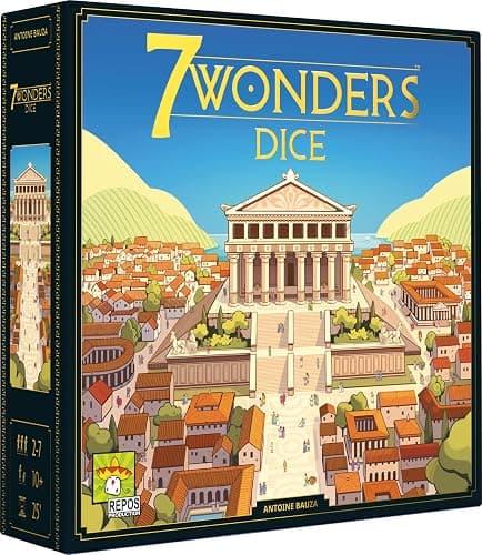 Asmodee - 7 Wonders Dice - Repos Production - Jeu de société Roll & Write - Stratégique et Rapide - 2 à 7 Joueurs - dès 10 Ans - 25 Min - en français - Image 1