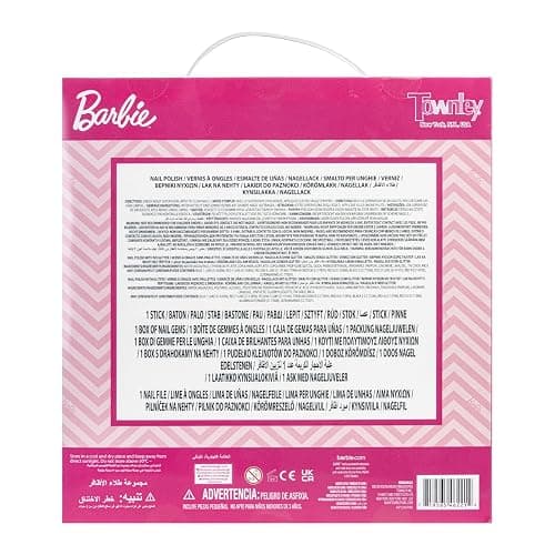 Townley Girl Barbie Movie 18 Piece Set Kids Water-Based Nail Polish Set, Includes Nail Polish, Nail Gems, Nail File for Age 3+, Parties Birthday thumbnail 9
