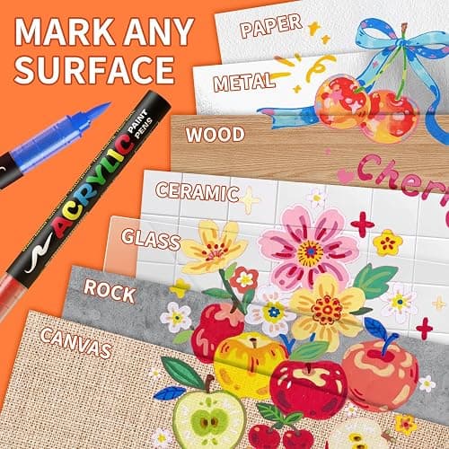TECADA 168 Colors Acrylic Paint Markers, Soft Brush Tip Acrylic Markers Set, Paint Pens for Wood, Fabric, Canvas, Glass, Stone, Canvas, Rock Painting and DIY Crafts Art Supplies thumbnail 3