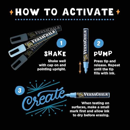 VersaChalk Metallic Liquid Chalk Markers, Set of 8-5mm Tip thumbnail 4