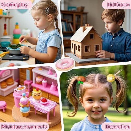 CIYOJA 50 Pack Mini Food Blind Bags for Kids - Small Dollhouse Accessories & Party Favors Set with Tiny Resin Food Toys, Perfect for Pretend Cooking Games, Miniature Kitchen Play & Collecting thumbnail 6