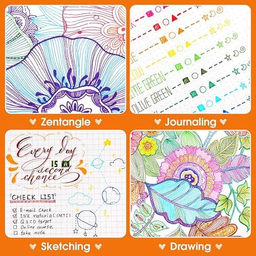 HANKU Bible Journaling Pens No Bleed Through, Fineliner colored pens for Bible Study, Fine Point Pen Journaling Supplies with Assorted Colors, 0.38mm,16 Pack thumbnail 4