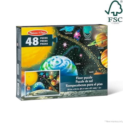 Melissa & Doug Solar System Floor Puzzle, 48 pc Jumbo Jigsaw Puzzle, Educational Screen Free Activity for Toddler, Preschoolers and Kids Ages 3+ (2 x 3 Feet) - FSC Certified thumbnail 6