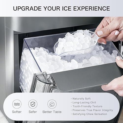Large Capacity Ice Makers Countertop One-Click Operation Self-Cleaning Portable Ice Maker 41lbs/24H with There is A Detachable 3L Water Tank Ice Machine for Home,Bar,Office thumbnail 3