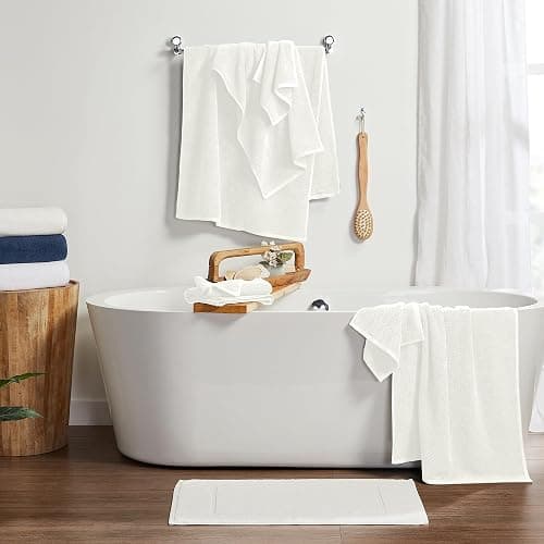 6-Piece Towel Set, 680 GSM, 2 Bath Towels, 2 Hand Towels, 2 Wash Cloths,100% Cotton Premium Quality, Ultra Soft, Super Absorbent Popcorn Textured Weaved for Spa, Hotels & Bathroom-Ivory/Cream thumbnail 2