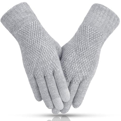 Tavaleu Womens Winter Gloves - Gloves for Women Cold Weather, Warm Touch Screen Fleece Lined Glove, Elastic Cuff Knit Glove - Image 1