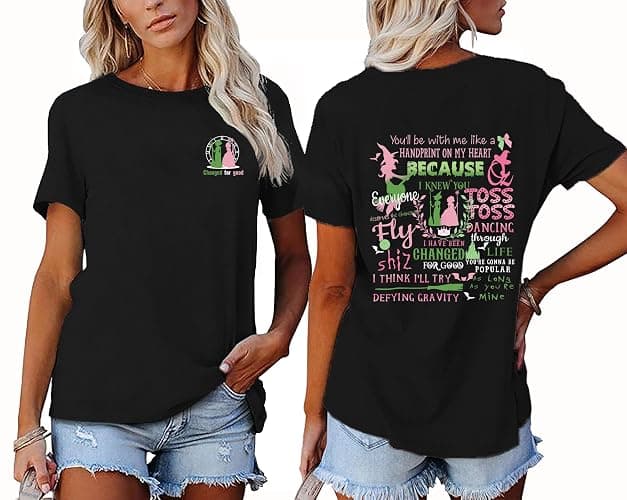 Musical Shirt for Women Tshirt Wizard Movie Fan Gifts Short Sleeve Casual Loose Tee Top thumbnail 3