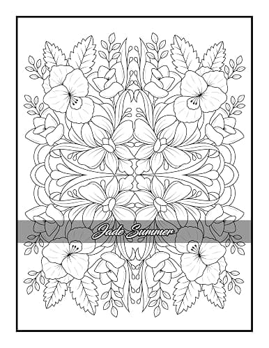 100 Flowers: An Adult Coloring Book with Bouquets, Wreaths, Swirls, Patterns, Decorations, Inspirational Designs, and Much More! thumbnail 50