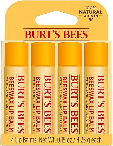 Beeswax Lip Balm Pack by Burts Bees for Unisex - 4 x 0.15 oz Lip Balm - Image 1
