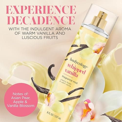 Bodycology Long-Lasting Fragrance Body Mist, Whipped Vanilla, 8 fl oz (Pack of 2) thumbnail 2