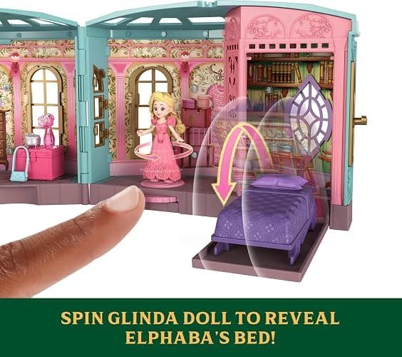 Mattel Universal Pictures’ Wicked So Popular Dorm Small Doll Playset with 3 Play Spaces & 9 Accessories, Inspired by The Movie thumbnail 3
