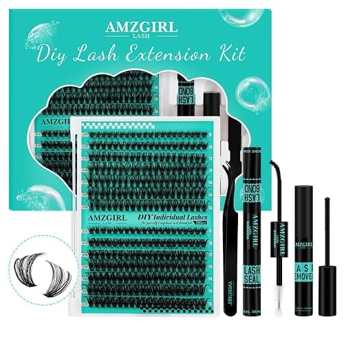 Lash Extension Kit 280Pcs Individual Lashes Clusters Kit,Including Bond And Seal,Eyelash Remover For Eyelashes Extensions,and Applicator Tool For False Eyelash Cluster set (60D+80D,D-Mix8-16mm Set) - Image 1