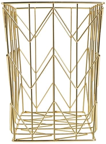 U Brands Hanging File Desk Organizer, Wire Metal, Gold - 894U02-06 thumbnail 4