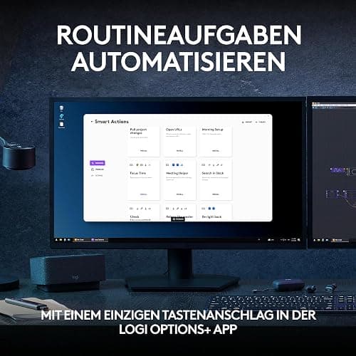 Logitech MX Keys S kabellose Tastatur, Low Profile, Fluid Quiet Typing, Programmable Keys, Backlighting, Bluetooth, USB C Rechargeable, für Windows PC, Linux, Chrome, Mac, Deutsches QWERTZ - Grau thumbnail 3