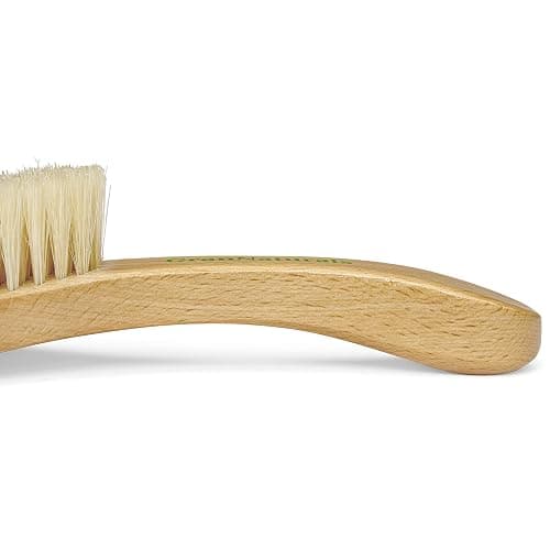GranNaturals Soft Bristle Hair Brush - Curved Boar Bristle Vintage Style Hairbrush for 360 Waves, Sleek Slick Back Ponytail & Bun, Smoothing, Fades for Women & Men - Wooden Handle thumbnail 7