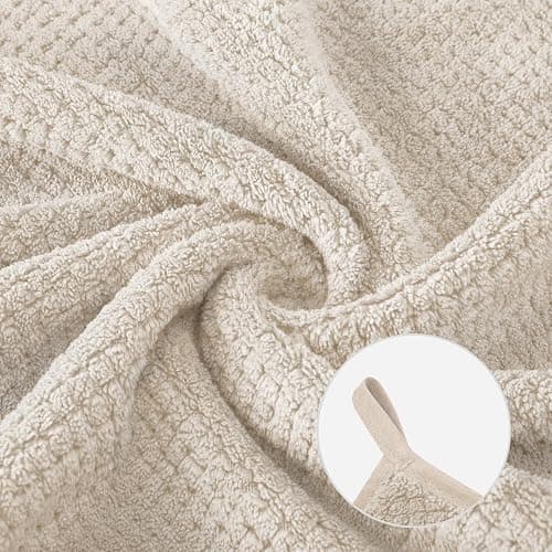 MaopaoBeauty 6 Piece Washcloth Set Set,100% Microfiber - Quick Dry, Thick, Soft, Plush and Highly Absorbent Luxury Hotel & Spa Bath Towel for Bathroom, Pack of 6, Khaki thumbnail 5