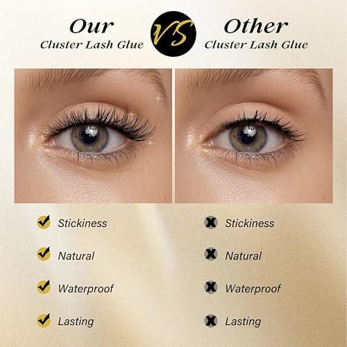 QUEWEL Lash Clusters Glue 10ml Black DIY Lash Extensions for Individual Lashes Long-Lasting No Irritation, Large Capacity No Shaking (Black-10ml) thumbnail 5