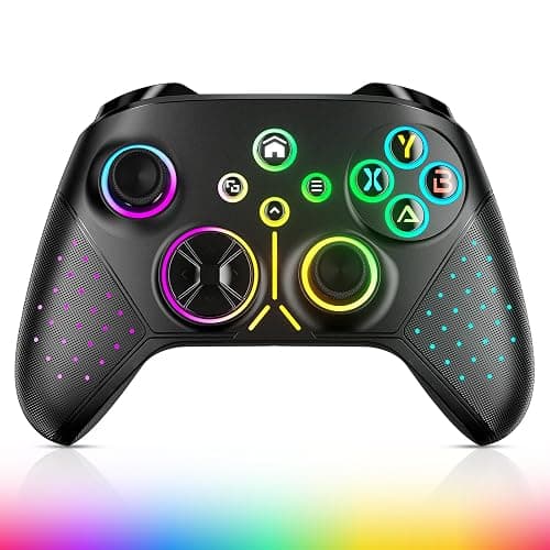Gamrombo 【Upgraded Wireless Controller Replacement for Controller with 8 Colors RGB Lighting for One, Series X|S, One S|X Gampad with RGB Light/Marco/Audio Jack - Need to Upgrade - Image 1