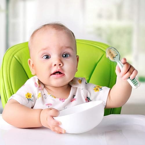 NumNum GOOtensil Pre-Spoons - Baby Spoons Set for 6+ Months - Silicone Self Feeding Utensils BPA-Free - Baby Led Weaning (BLW) Supplies & Feeding Essentials - 2 Spoons (Lilac & Rose) thumbnail 2