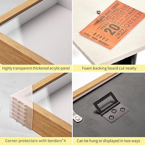 MUXIUNT 8x10 Shadow Box Picture Frame Display Case with Soft Linen Back and Thickened Panel,Brown Deep Shadow Memory Box Frame 8x10 for Flower Baby Pet Wedding Photo Craft Memorial Gift thumbnail 5