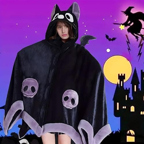 NKYJSJLY Cute Halloween Wearable Blanket Hoodie thumbnail 2