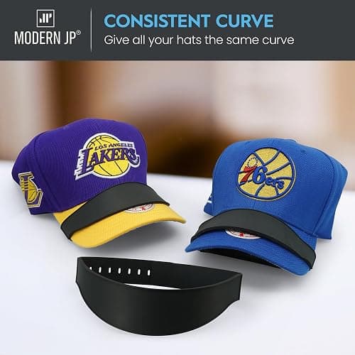 Modern JP Hat Brim Bender (1 PC) - Perfect Hat Curve Band, Steaming Optional Hat Shaper - Easy Snap-on Hat Curver Tool with 9 Brim Curve Options - Black thumbnail 6