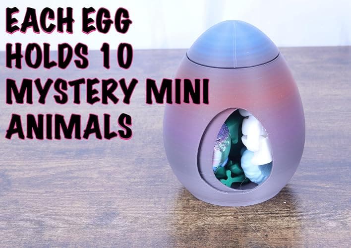 3D Printed Mystery Animal Fidget Pack, 10 Pieces, Fun and Unique Articulated Designs with Revolving Egg Easter thumbnail 4