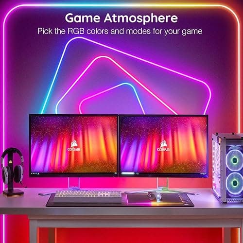 LETIANPAI 32.8Ft Neon Rope Lights,Flexible Led Rope Lights Control with App/Remote,Multiple Modes Rope Lights,IP65 Outdoor RGB Led Neon Lights Waterproof,Music Sync Gaming Led Light Strip (32.8FT) thumbnail 5