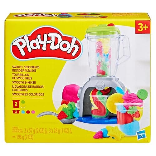 Play Doh Swirlin' Smoothies Toy Blender Playset, Play Kitchen Appliances, Kids Arts and Crafts Toys for 3 Year Old Girls and Boys and Up thumbnail 3