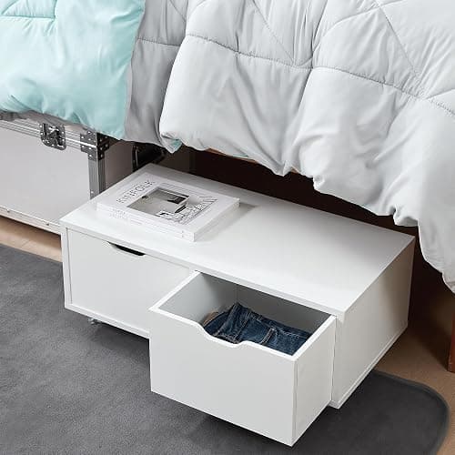 DormCo Yak About It® Underbed Rolling Drawers - White - Image 1