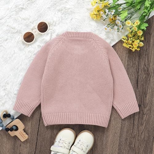 DovFanny Baby Toddler Girl Boy Cardigan Warm Sweater Knitted Long Sleeve Jumpers Cozy Coats Clothes with Cute Goose thumbnail 4