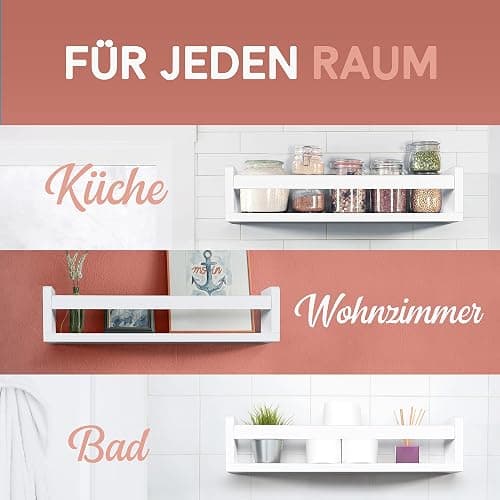 NATURE SUPPLIES Bücherregal Kinder, 3er-Set, Regal Kinderzimmer, Wandregal Kinderzimmer, ideal für Bücher und Spielzeug, Montessori Regal | Weiß thumbnail 7