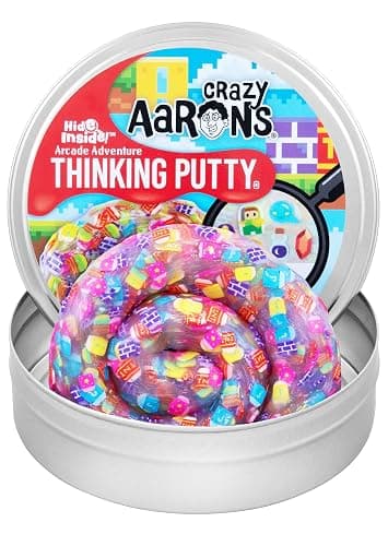 Crazy Aaron's Thinking Putty - Arcade Adventure - Multi-Color Sensory Putty for Kids and Adults in a 4" Tin - Creative and Endless Fun, Stress Relief Therapy Toys, Never Dries Out - Made in USA - Image 1