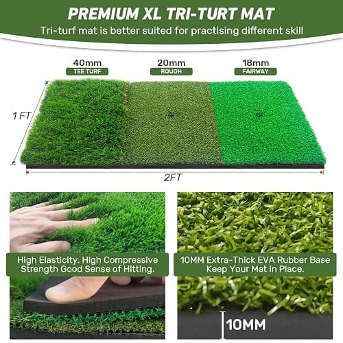 KLAODOT Golf Net with Practice Mat,Golf Hitting Aid Nets 10x7FT for Backyard Driving Chipping Training Swing with Target Mat Balls for Outdoor Indoor，Gifts for Men Dad Him and Golfer thumbnail 5