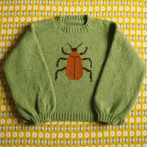Umhje Women's Oversized Sweater Whimsy Twee Funky Ladybug Print Whimsical Y2K Knit Sweaters Pullover Whimsigoth Clothes thumbnail 4