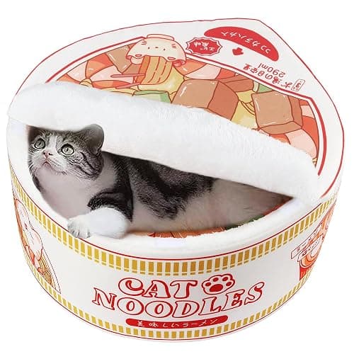 寵幸 Ramen Noodle Dog & Cat Bed,Keep Warm and Super Soft Creative Pet Nest for Indoor Cats,Removable Washable Cushion for Small Medium Large Dogs and Cats - Image 1