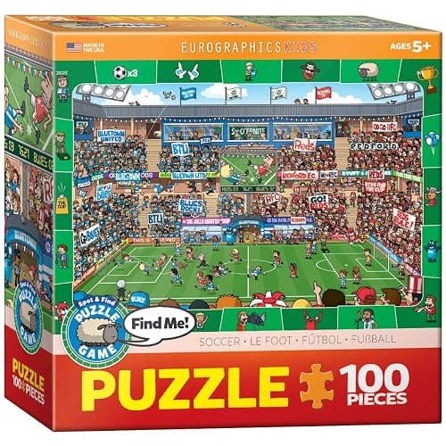 EuroGraphics Soccer Spot & Find 100 Piece Puzzle - Image 1