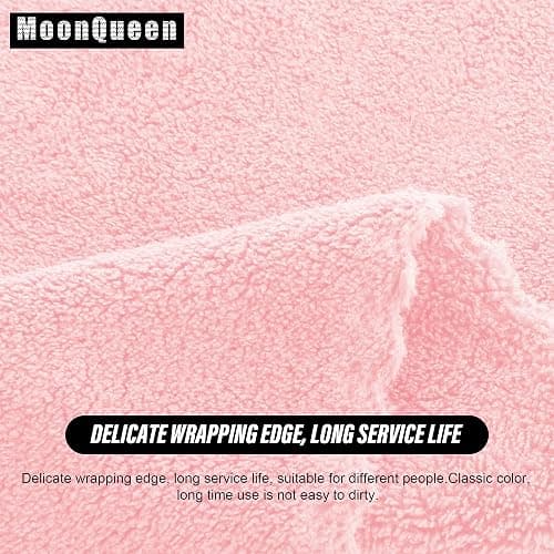 MOONQUEEN Ultra Soft Premium Washcloths Set - 12 x 12 inches - 24 Pack - Quick Drying - Highly Absorbent Coral Velvet Bathroom Wash Clothes - Use as Bath, Spa, Facial, Fingertip Towel (Pink) thumbnail 7