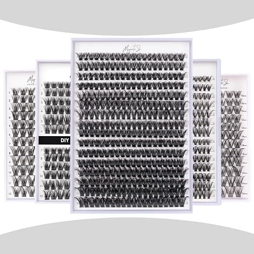 DIY Lash Extensions Kit 320pcs Individual Lashes Clusters 60D 80D D Curl Eyelash Extension Kit with Applicator and Lash Bond&Seal,Clusters Lash Glue Remover For False Eyelash Mix 10-16mm (60D+80D KIT) thumbnail 5