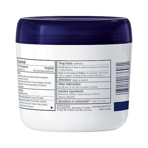 Aquaphor Healing Ointment, Advanced Therapy Skin Protectant, Multi-Purpose Healing Ointment and Body Moisturizer, For Dry, Cracked Skin, Minor Cuts and Burns, 14 Oz Jar thumbnail 15