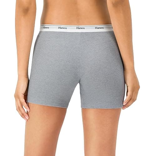 Hanes Originals Women’s Mid-Thigh Boxer Brief Pack, Stretch Cotton Underwear, 4-Pack thumbnail 5