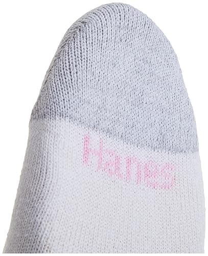 Hanes Women's Ankle, Moisture-Wicking Socks for Women, Cushioned Athletic Ankle Socks, 10-Pack thumbnail 5