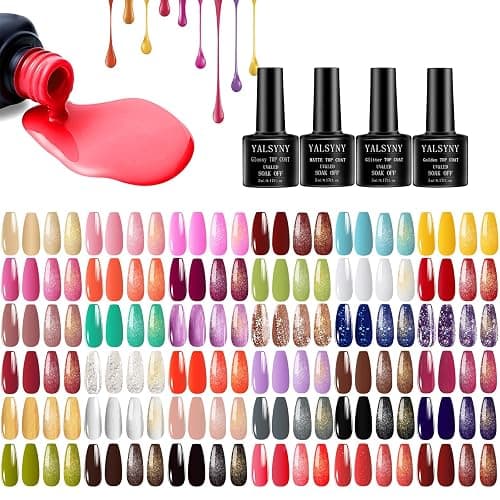 YALSYNY NAIL POLISH KIT with U V Lamp and Drill Starter Kit 36 Colors Gel Nail Polish Nail Art Gel Manicure Kit thumbnail 2