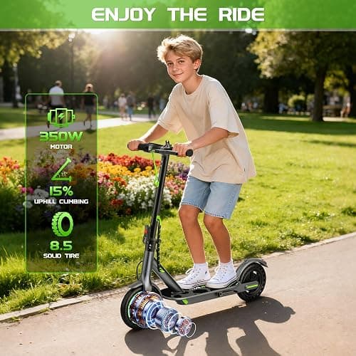 MAXSHOT Electric Scooter Adults & Big Kids, Top Speed 9/16/19/22MPH, 10/12/16/21/50Miles Range, 6.5"/8.5"/14" Tires Folding Commuter Escooter with Dual Suspension for Commuting, APP Control thumbnail 2