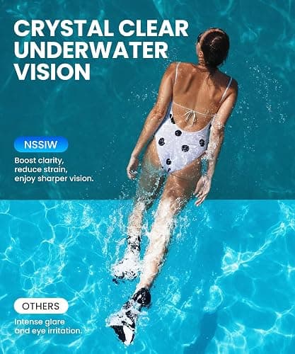 NSSIW Swim Goggles,Anti-Fog UV 180°Clear View Swimming Goggles,3 Pack Goggles Swimming Adult Men Women Youth thumbnail 7