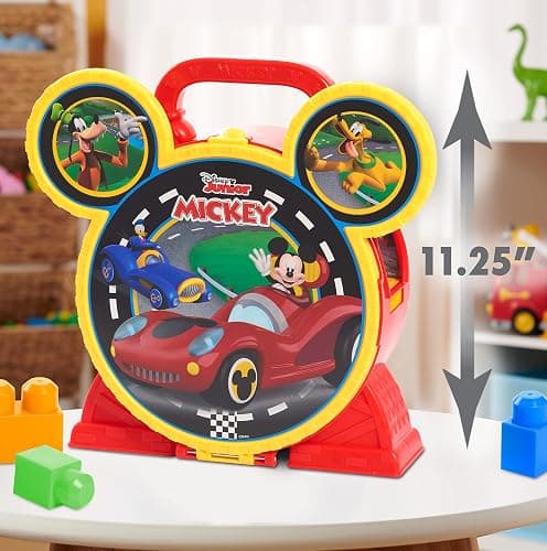 Disney Junior Mickey Mouse Stow ’n Go Garage, Figure and Vehicle Playset, Kids Toys for Ages 3 Up by Just Play thumbnail 3