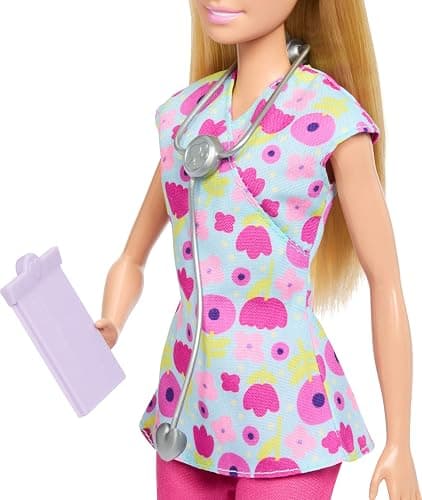 Barbie Careers Baby Doctor Playset with Blonde Fashion Doll, 2 Baby Dolls, Exam Table & Accessories thumbnail 3