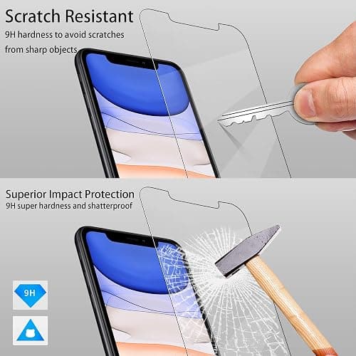4youquality Case for iPhone 11 Case with [2-Pack Tempered Glass Screen Protectors], Advanced Airbag Drop Protection, Shockproof Transparent Clear Bumper Phone Cover, Anti-Scratch thumbnail 6