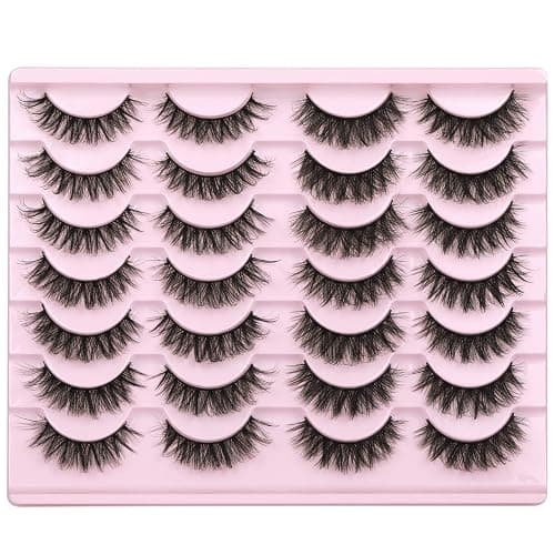 False Eyelashes Natural Look Faux Mink Lashes 12mm Short Wispy Lashes 5D Volume Strip Eye Lashes Pack by Kiromiro thumbnail 5