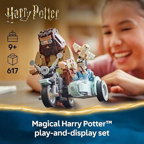 LEGO Harry Potter Hagrid & Harry's Motorcycle Ride Building Toy - Kids Motorcycle Toy for Boys and Girls, Harry Potter Fans, Ages 9+ - Gift Idea for Birthdays - 76443 thumbnail 2